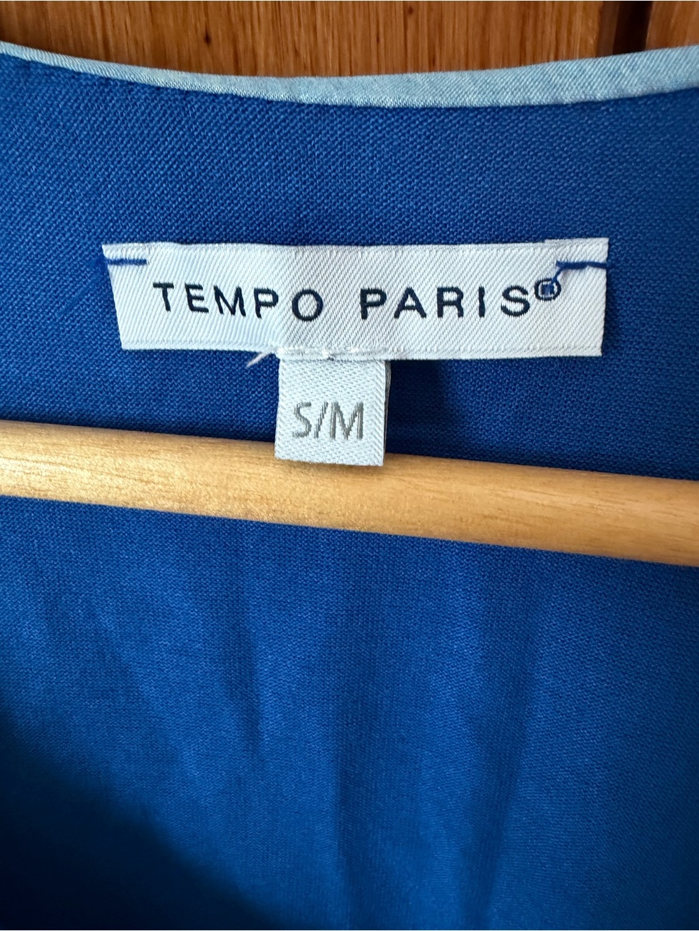 Tempo Paris Abstract Print Silk Viscose Layered Top Made in Italy Size S/M Blue - Picture 2 of 7